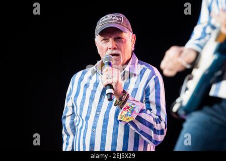 Tim Love of the Beach Boys tritt im Rahmen des Hampton Court Festivals 2018, Hampton Court Palace - London, live auf der Bühne auf. Bilddatum: Freitag, 15th. Juni 2018. Bildnachweis sollte lauten: David Jensen Stockfoto