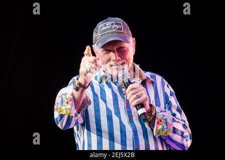 Tim Love of the Beach Boys tritt im Rahmen des Hampton Court Festivals 2018, Hampton Court Palace - London, live auf der Bühne auf. Bilddatum: Freitag, 15th. Juni 2018. Bildnachweis sollte lauten: David Jensen Stockfoto