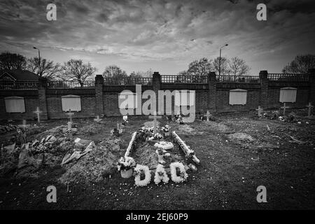 GROSSBRITANNIEN / England / London / Menschen wurde nicht erlaubt, Graveyards , Putney-Friedhof im Südwesten Londons zu besuchen. Stockfoto