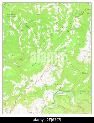 Droop, West Virginia, Karte 1977, 1:24000, Vereinigte Staaten von Amerika von Timeless Maps, Daten U.S. Geological Survey Stockfoto