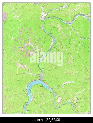 Gauley Bridge, West Virginia, Karte 1969, 1:24000, Vereinigte Staaten von Amerika von Timeless Maps, Daten U.S. Geological Survey Stockfoto