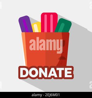 Spende Konzept Symbol Vektor Illustration Stock Vektor