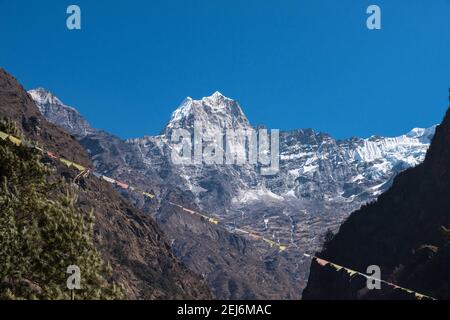 Kathmandu, Nepal, ist das Tor zu Himalaya, Everest und unendlichen Gipfeln, Parks und Abenteuern. Hier besuchte ich Kathmandu und den Sagarmatha Nationalpark Stockfoto