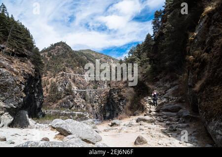 Kathmandu, Nepal, ist das Tor zu Himalaya, Everest und unendlichen Gipfeln, Parks und Abenteuern. Hier besuchte ich Kathmandu und den Sagarmatha Nationalpark Stockfoto