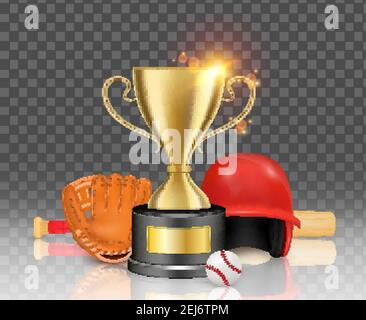 Baseball Sport Spiel Meisterschaft Gewinner Preis, Vektor-Illustration. Stock Vektor
