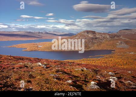 Blick von Saanatunturi Stockfoto