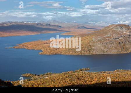 Blick von Saanatunturi Stockfoto