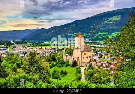 Sargans Schloss in der Schweiz Stockfoto