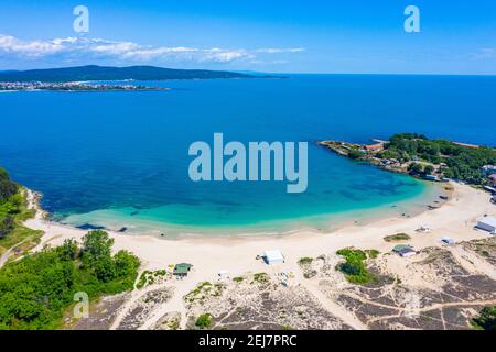 Luftaufnahme des Atliman Strandes in Kiten, Bulgarien Stockfoto