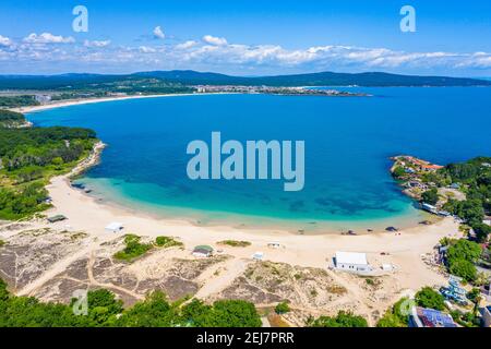 Luftaufnahme des Atliman Strandes in Kiten, Bulgarien Stockfoto