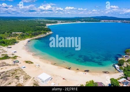 Luftaufnahme des Atliman Strandes in Kiten, Bulgarien Stockfoto