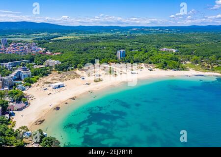 Luftaufnahme des Atliman Strandes in Kiten, Bulgarien Stockfoto