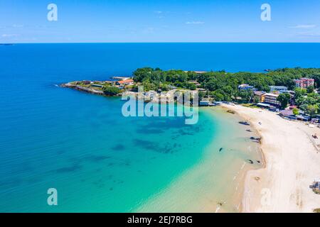 Luftaufnahme des Atliman Strandes in Kiten, Bulgarien Stockfoto