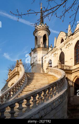 Kirche der Ikone der Gottesmutter Wladimir in Bykowo. Region Moskau, Russland. Eine der schönsten orthodoxen Kirchen Stockfoto