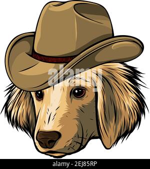 Gangster Hund mit Fedora Hut Vektor Illustration Stock Vektor