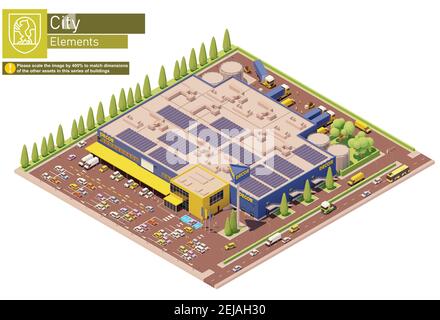 Vector isometrische Möbel und Dekor Store Stock Vektor
