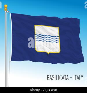 Basilikata, Flagge der Region, Italienische Republik, Vektorgrafik Stock Vektor