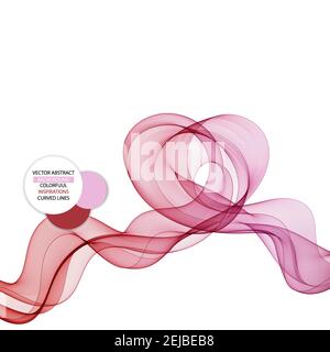 Schöne bunte Welle. Abstrakte rote Linien. Designelement. Hintergrund Dekoration Stockfoto