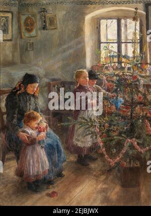 Am Weihnachtstag. Museum: PRIVATE SAMMLUNG. Autor: Emil Czech. Stockfoto