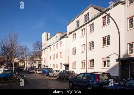 Die Zollstock Wohnsiedlung der GAG Immobilien AG im Landkreis Zollstock, erbaut unter der Leitung von Wilhelm Riphan zwischen 1927 und 1930, Br Stockfoto