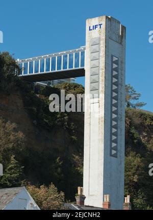 Cliff Lift in Shanklin, Isle of Wight, Großbritannien Stockfoto