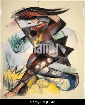 Caliban. Figur für 'The Tempest' von William Shakespeare. Museum: Kunstmuseum Basel. Autor: FRANZ MARC. Stockfoto