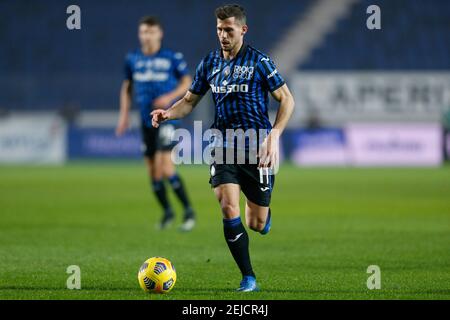 Bergamo, Italien. Februar 2021, 21st. Bergamo, Italien, Gewiss Stadium, 21. Februar 2021, Remo Freuler (Atalanta) während Atalanta BC vs SSC Napoli - Italienische Fußball Serie A Spiel Kredit: Francesco Scaccianoce/LPS/ZUMA Wire/Alamy Live News Stockfoto