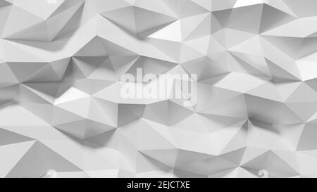 3D Rendering von abstrakten geometrischen dreieckigen weißen Hintergrund Stockfoto