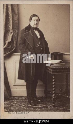 Porträt des Komponisten Gioachino Antonio Rossini (1792-1868). Museum: PRIVATE SAMMLUNG. Autor: NUMA BLANC. Stockfoto