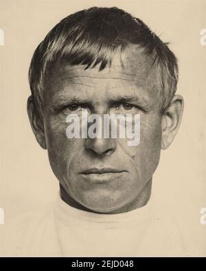 Porträt des Künstlers Otto Dix (1891-1969). Museum: PRIVATE SAMMLUNG. Autor: HUGO ERFURTH. Stockfoto