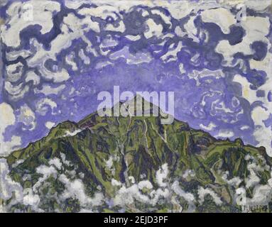 Mount Niesen von Heustrich aus gesehen. Museum: Kunstmuseum Basel. Autor: FERDINAND HODLER. Stockfoto