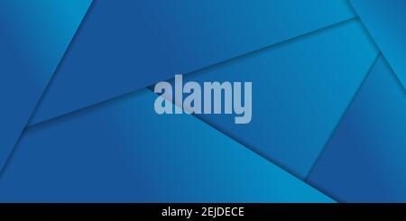 Abstrakter blauer Hintergrund mit Papier ausgeschnittenen Effekt. Vektor Stock Vektor