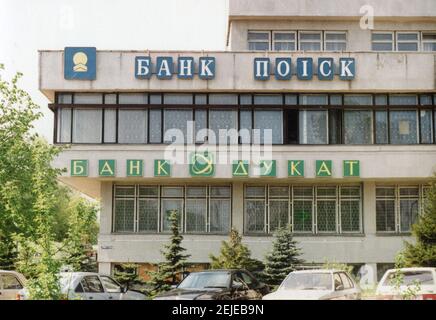 Vintage-Foto der Stadt Gomel, Weißrussland 1990s. Stockfoto