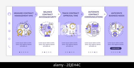 Effiziente Contract Management-Tipps zur Integration von Vektorvorlagen Stock Vektor