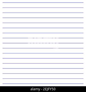 Rasterpapier. Abstrakt gestreifter Hintergrund mit Farbe horizontale Linien. Geometrische nahtlose Muster für Schule, Tapete, Texturen, Notizbuch. Liniertes Papier Stock Vektor