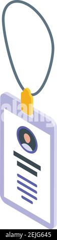 Manager-id-Kartensymbol. Isometrisches Vektor-Symbol für Manager-id-Karten für Web-Design auf weißem Hintergrund isoliert Stock Vektor