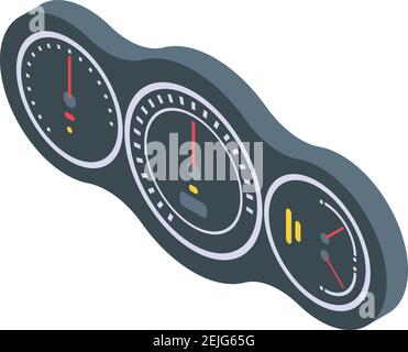 Symbol für das Armaturenbrett des Laufwerks. Isometrisches Vektor-Symbol für das Laufwerk-Dashboard für Webdesign auf weißem Hintergrund isoliert Stock Vektor