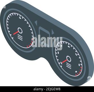Symbol für das Speed Dashboard. Isometrisches Geschwindigkeits-Dashboard-Vektor-Symbol für Web-Design auf weißem Hintergrund isoliert Stock Vektor