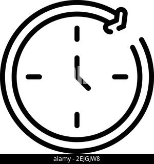 Symbol „Arbeitszeit“. Skizzieren Sie das Vektorsymbol für die Arbeitszeit für das Webdesign auf weißem Hintergrund Stock Vektor