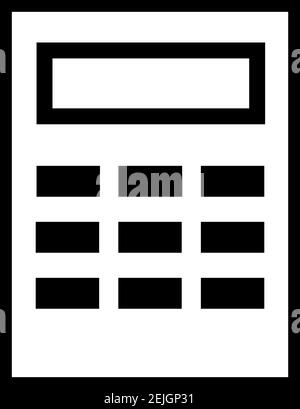 Symbol Rechner Vektor. Einsparungen, Finanzen Zeichen auf weißem, Wirtschaft Konzept isoliert, trendig Flacher Stil für Grafik Design, Website, UI. EPS 10. Stock Vektor