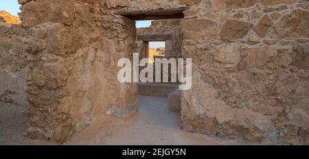 Ruinen einer Festung, Masada, Israel Stockfoto