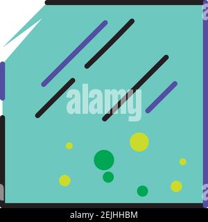 Coronavirus-Bakterien Glassymbol, 2019-nCoV, Covid-2019, Covid-19 Neue Coronavirus-Bakterien. Keine Infektion und Stop Coronavirus Konzepte. Gefährlicher Coron Stock Vektor