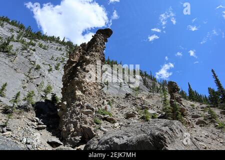 Wandern Sie den Hoodo Creek hinauf Stockfoto