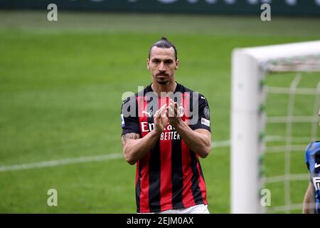 Milan Derby vs Inter Meisterschaft 2020 21 auf dem Foto: IBRAHIMOVIC ZLATAN, IBRA Stockfoto