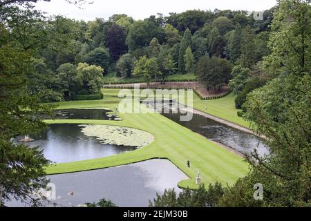 Fontänen Abbey unter Restaurierung Stockfoto