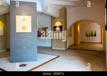 Auroville Visitor Centre, Pondicherry, Tamil Nadu, Indien Stockfoto