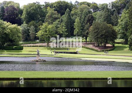 Fontänen Abbey unter Restaurierung Stockfoto