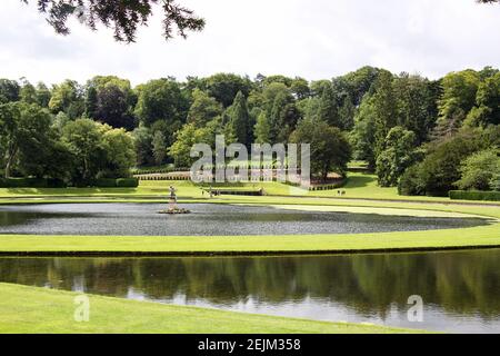 Fontänen Abbey unter Restaurierung Stockfoto