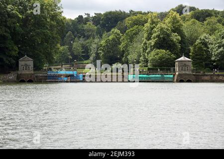 Fontänen Abbey unter Restaurierung Stockfoto