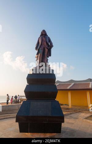 Joseph Francois Dupleix Statue, Pondicherry, Puducherry, Tamil Nadu, Union Territory, UT, Indien, Asien Stockfoto